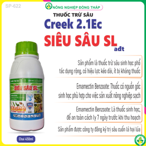 Thuốc Trừ Sâu Creek 2.1Ec Hiệu SIÊU SÂU SLadt – Mát Bông Sạch Sâu – Công Thức Cải Tiến Diệt Sạch Sâu Kháng (Chai 450ml)