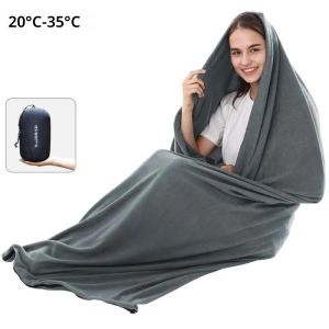 ถุงนอนผ้าฟลีซแบบมีซิป ขนาด 180 ซม. สำหรับผู้ใหญ่ ใช้ได้ทั้งในร่มและกลางแจ้ง สำหรับอากาศหนาว