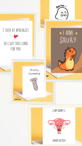 Honest Sorry Card “I Screwed Up” Apology Card Minimalist Cute Sorry Card for Girlfriend Boyfriend Greeting Card