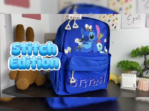 Madora Tas Ransel Anak Perempuan Mini Backpack Kids School PAUD TK SD Motif Stitch Adjustable Strap