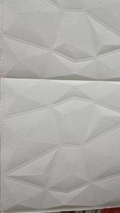 WD Wallpaper Foam Stiker 3D Batik Wall Panel Diamond Triangle Putih Stiker Dinding Wall Paper Sticker