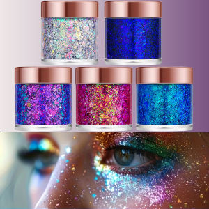 Chameleon Glitter Gel Sequins for Eye & Body Hair MakeupLong-Lasting Shimmer Face Make Up Decorations for DIY Art & Parties
