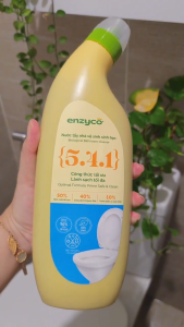 Nước tẩy bồn cầu Enzyco nước tẩy bồn cầu hữu cơ sinh học enzyme dứa bồ hòn cam chanh xả thơm khuynh diệp vệ sinh - 860ml