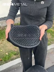 Bantalan Jok E-bike Berbahan Gel Bantalan Jok Sepeda Listrik Yang Nyaman Pola Sarang Lebah 3D
