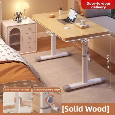 FWTDF | Ergonomic Height Adjustable Computer Desk Simple Modern Style Mobile Office Desk Student Bedroom Small Table Work Station