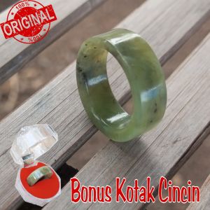 Ring Cincin Giok Nefrit Jade Aceh Model Flat