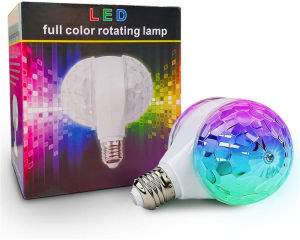 Jmax hai đầu quả cầu Disco đèn LED E27 B22 6W RGB đèn xoay Mini Chiếu Sáng Sân Khấu bóng đèn LED USB Bóng đèn Đèn vũ trường