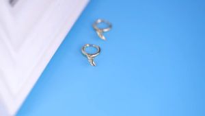 925 Sterling Silver Starfish Hoop Earring for Women New Personality Trendy Earrings