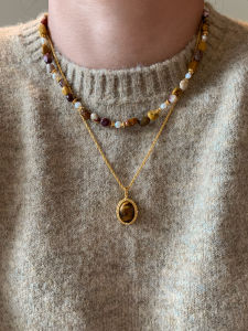 CAFFTI | Natural Tigers Eye Stylish Necklace