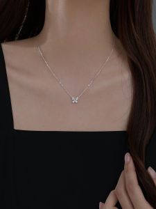 Elegant Versatile Stylish High-end Zircon Butterfly Necklace