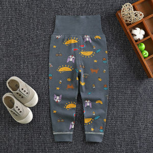Baby Cotton Autumn Pants High Waist Belly Protection Pure Cotton Base Layer Pants Spring Autumn Childrens Clothing Kids Trousers