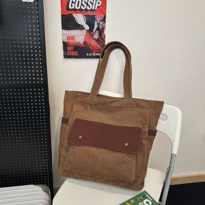 New Large Capacity Commuter Canvas Bag Casual Versatile Handbag for College Students Part-time Classes Fashionable Trendy Single Shoulder Womens Bag