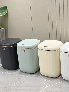 Smart Modern Waste Bin Dust Dustbin Motion Sensor Automatic Stylish Kitchen Bathroom/Large Capacity/Elegant Minimalist