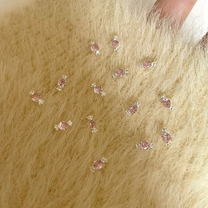 925 Silver Needle Candy Pink Zircon Earrings Ear Cuff Sweet Mini Design High-End Elegant Atmosphere Fashion Jewelry Ear Studs