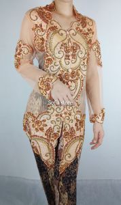 Atasan Kebaya Wisuda Akad Nikah Tari Pesta Full Payet Lengan Panjang