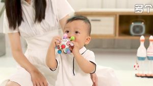 Baby Teether Rattle. Manhattan Hand Ball. Grip Training. Sensory Toy. Newborn gift. . HEYBABE.