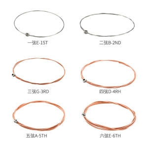 Folk Guitar Strings Set of 6 Strings 3 Strings Folk Guitar String Line Full Set for Acoustic Guitar Wood Guitar String Replacement