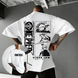 Bandai | One Piece Trafalgar Law Anime T Shirt Men Women Cotton Short Sleeve Tee Cartoon Graphic Print Summer Streetwear Casual Tops Y2k
