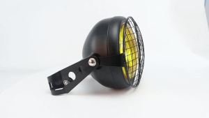 Bộ Đèn Pha Halogen Lưới Kim Loại Cổ Điển 6.5 Inch Dành Cho CG125 GN125 Harley Cafe Racer Honda - Giá Đỡ Và Mặt Nạ Đèn Pha Trước