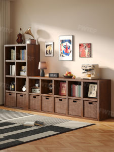 FWTDF | Tủ Sách Kệ Lưu Trữ 8 Ô Walnut Wood