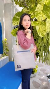 NEW DESIGN TAS TOTEBAG KANTONG DEPAN KANVAS POLOS Buat Kuliah atau Belanja produk lokal semarang