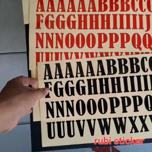 Stiker Cutting Huruf 4cm Bahan Reflektif