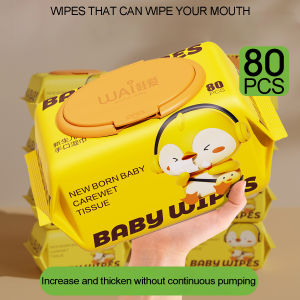 80pcs/pack Organic Baby Girls Boys Wet Wipes (Non-Alcohol-wet wipes)