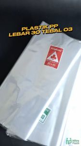 Plastik PP Lebar 30 Tebal 03 30x40 30x45 30x50 30x60 30x65 Kantong Plastik Bening Transparan Topi