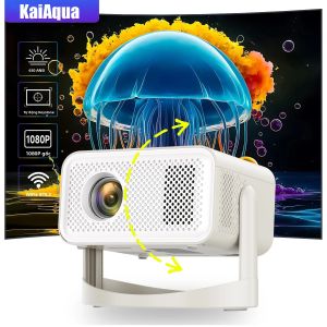 Máy Chiếu Di Động 4K 1080P Full HD WiFi 5G Bluetooth 5.2 Tự Động Chỉnh Keystone 180 Độ °   Máy Chiếu LED Thông Minh Ngoài Trời Có Thể Xoay Với Điều Khiển Từ Xa