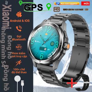 Đồng Hồ Thông Minh Xiaomi S4 Ultra Dành Cho Nam Màn Hình AMOLED HD Gọi Bluetooth Định Vị GPS NFC Đo Nhịp Tim La Bàn Tương Thích Với Android & iOS