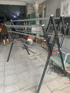 Jemuran Baju Rak Pakaian Premium Aluminium Panjang 180 cm Tinggi 160 cm