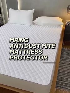 Cotton Filled Mattress Topper Anti-Dust Mite Mattress Protector Hotel grade