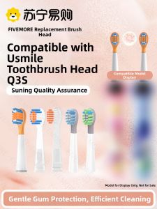 Fivemore Childrens Electric Toothbrush Head Q3s Planet Brush Deep Cleaning Soft Bristles Smiles plus Usmile Replacement Head