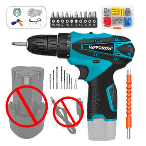 Bộ Máy Khoan Điện Không Dây Hippcron 12V Đa Chức Năng Kèm Tua Vít Và Đầu Bắt Vít Không Cần Chìa 3/8 Dụng Cụ Tác Động Lithium Dùng Cho Gia Đình