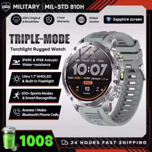 LIGE | New Men Military Outdoor 1000mAh Battery Smart Watch GPS NFC Watches 3ATM Waterproof Swim 1.7-inch HD Bluetooth Call Smartwatch