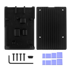 SHCHV | Raspberry Pi 5 Aluminum Case Armored Shell Silent Passive Cooling Shell Fin Heat Disspation Case for Raspberry Pi 5 Pi5