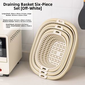 SENGAOPAI | Double Layer Kitchen Filter Basket 6 Pieces Set