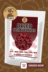SuperNuts PH Premium Dried Cranberries | Sweet & Tart Healthy Dried Fruit Snack for Salads Oatmeal & Baking | 100g 250g 500g 1kg