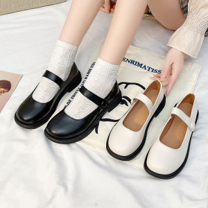 DINGMUYI | White & Black Junior School Leather Shoes for Choir Performance