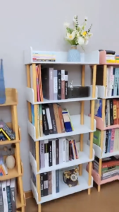 Wooden Book Shelf Organizer Storage Bag Organizer Rack 3/4/5 Layers Study Book Rack Storage Rack