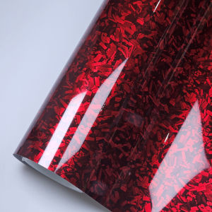 High Glossy Black Gold Silver Red Forged Carbon Fiber Vinyl Wrap Film Adhesive Motorcycle Scooter Car Decal Wrapping