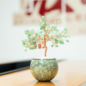 Natural Crystal Tree Good Luck Decoration Wealth Attraction Moving House Gift Box Chinese Style Home Decor Ornament Crystal Plant