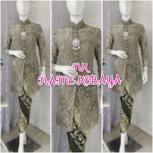 set kebaya pesta kebaya brukat lilac