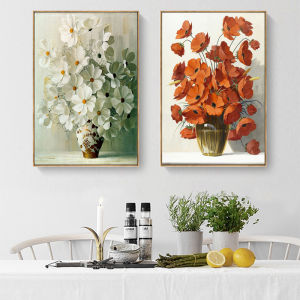 Scandinavian Style Flower and Vase Decorative Art