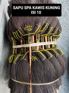 sapu ijuk spa kawis kuning gagang rotan isi 10 pic