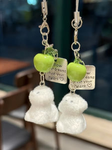 Fawn  Velvet Dog Pendant Womens Cute Niche Mobile Phone Chain Rope Best Friend Bag Couple Hanging Decoration Gifts