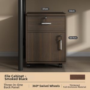 ZHUOHE | Storage Side Cabinet Drawer-style Mobile Lockable