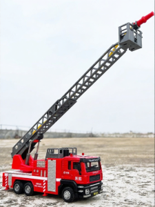jiaye toys | Water Spraying Sound and Light Toy Fire Truck 1/50 Scale