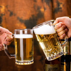 Thickened Glass Beer Cup with Handle for Home And Commercial Use Heat Resistant Tea Brewing Cup Luxury Premium Quality