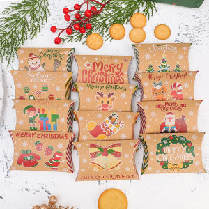 12PCS vui vẻ giáng sinh kẹo Hộp Quà Tặng Santa Claus Snowman Quà Tặng Bao bì hộp trang trí tiệc giáng sinh 2023 năm mới